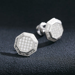 D Color Moissanite Gemstone Stud Earrings 100% 925 Sterling Silver
