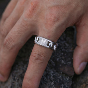 Iced Out Hollow Cubic Zircon RIng