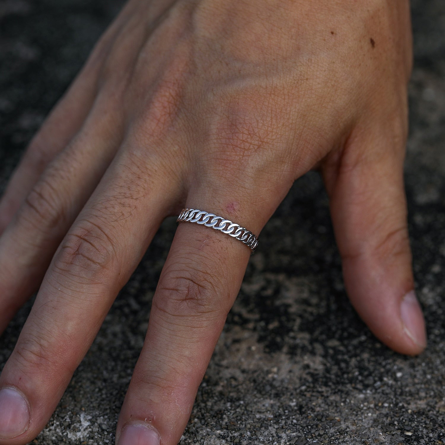 3mm Cuban Link Zircon Ring