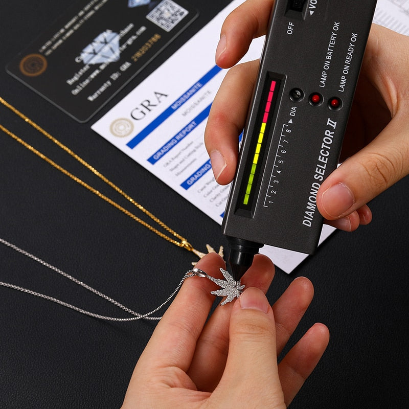 Moissanite Maple Leaf Pendant 100% 925 Sterling Silver