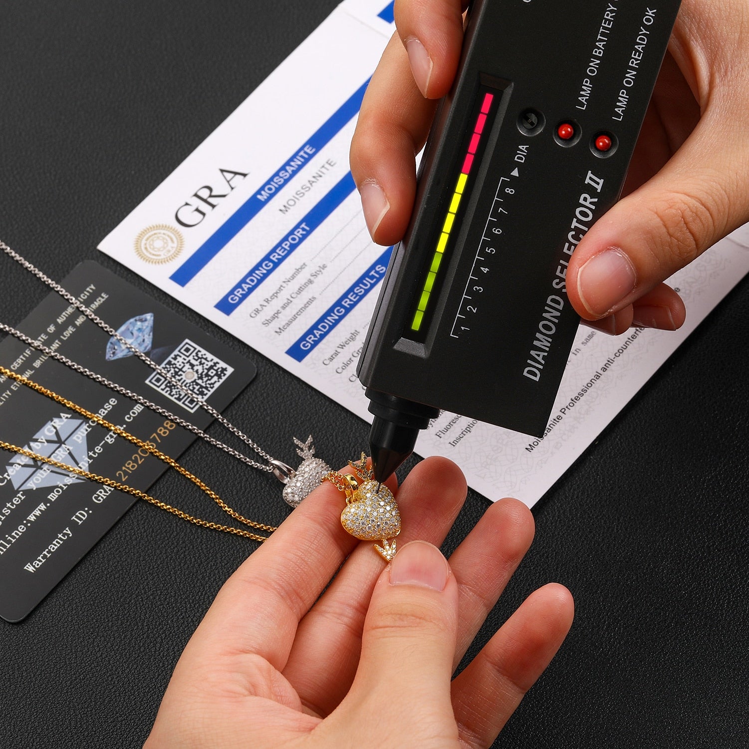 Moissanite Heart With Arrow Pendant 100% Sterling 925 Silver