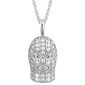 CSGO Anti-Terrorist Headgear Moissanite Necklace 100 % Sterling 925 Silver