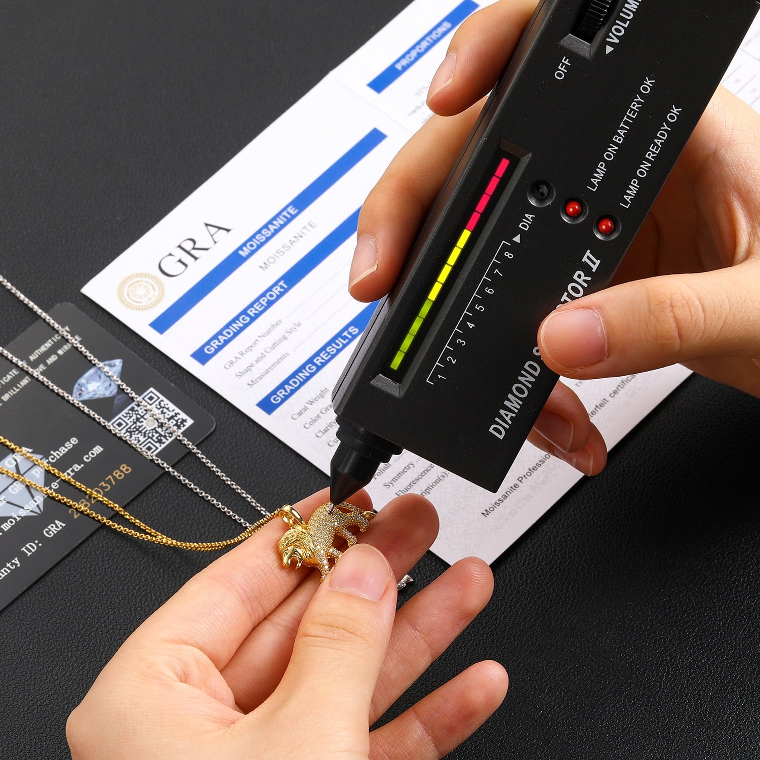 Moissanite Lion Animal Pendant 100% 925 Sterling Silver