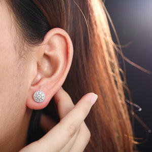 Fine Aro Mujer Oreja Moissanite Earrings 100% 925 Sterling Silver