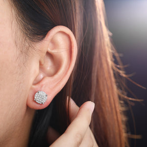 Created Moissanite Gemstone Earrings 100% 925 Sterling Silver
