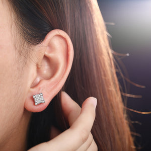 Real D Color Moissanite Diamond Earrings 100% 925 Sterling Silver
