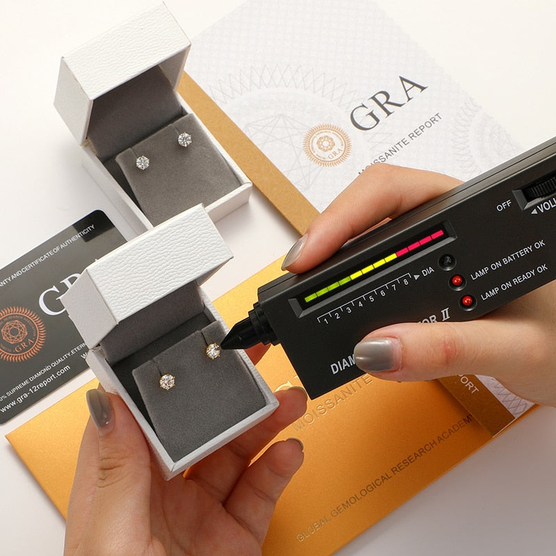 0.5 Carat D Color Moissanite Stud Earrings 100% 925 Sterling Silver