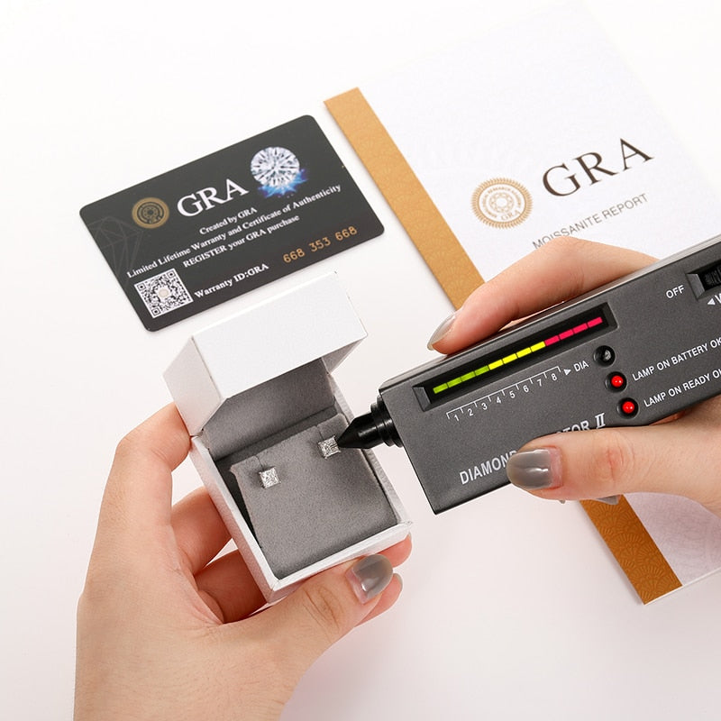 0.6 Carat D Color Moissanite Stud Earrings 100% 925 Sterling Silver