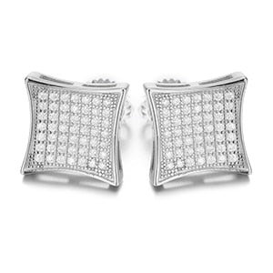 Elegant Square Stund Earrings 100% 925 Sterling Silver