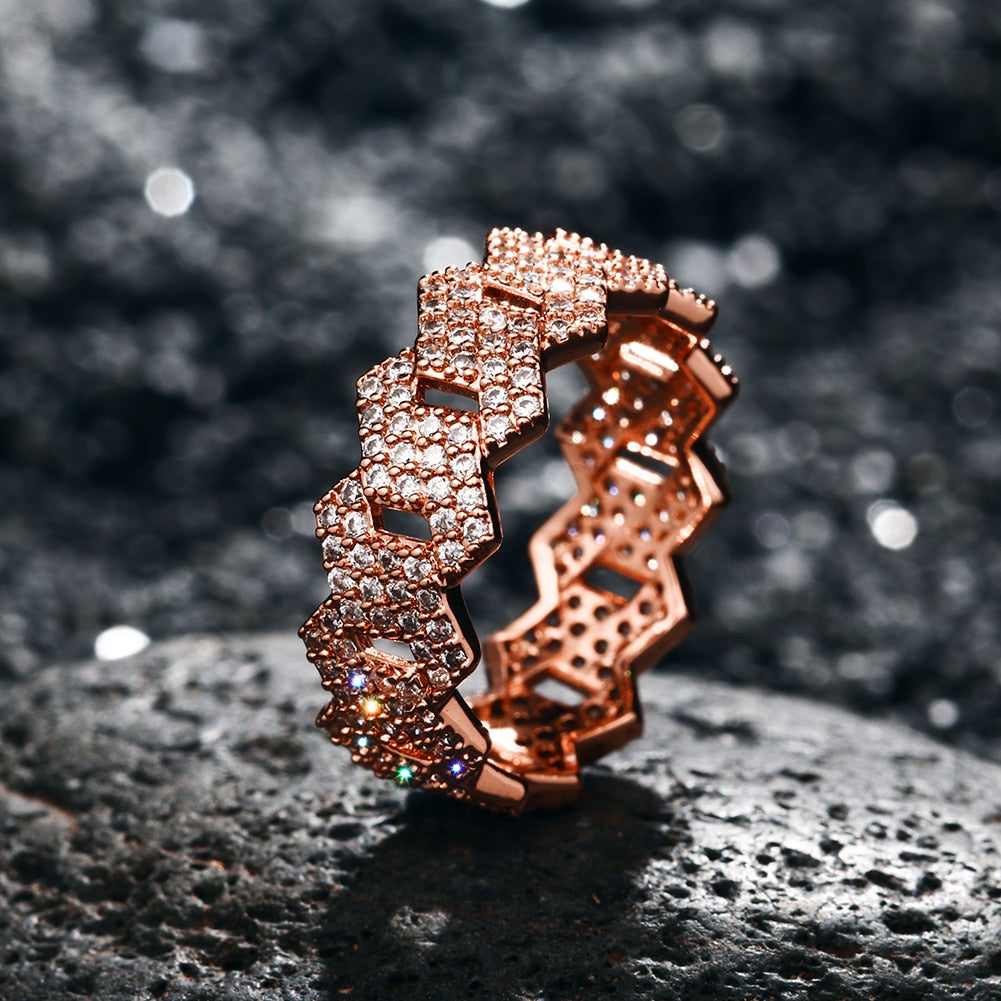 Vintage Iced Out Cubic Zircon Ring