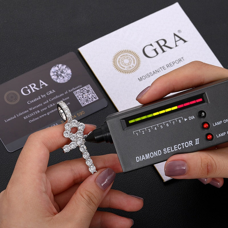 8.1ctw Moissanite Diamond Cross Pendant 100% 925 Sterling Silver