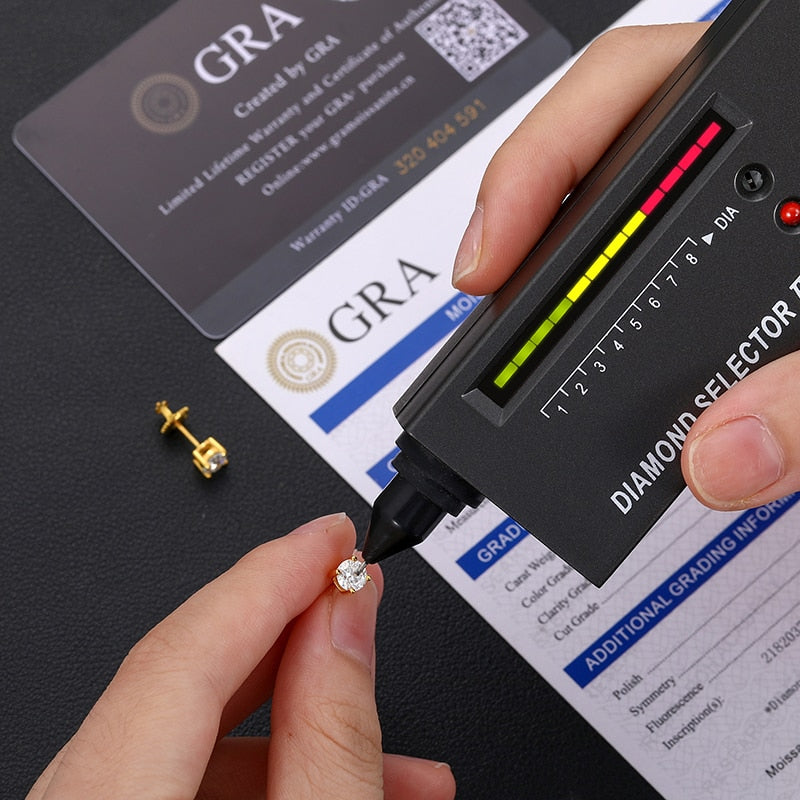 0.5 Carat D Color Moissanite Earrings 100% 925 Sterling Silver