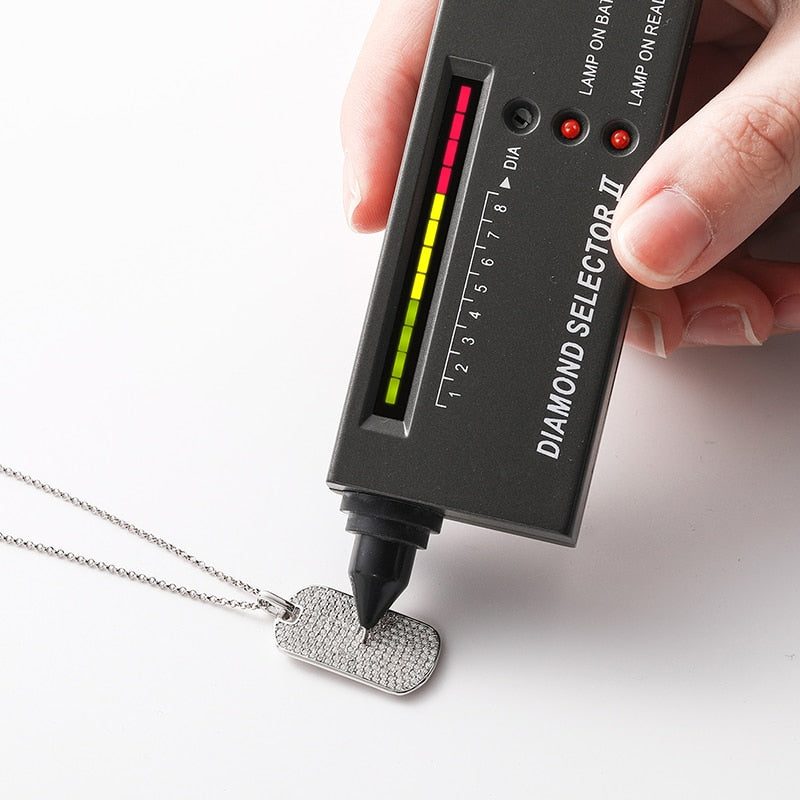 Moissanite Streamline Tag Pendant 100% 925 Sterling Silver