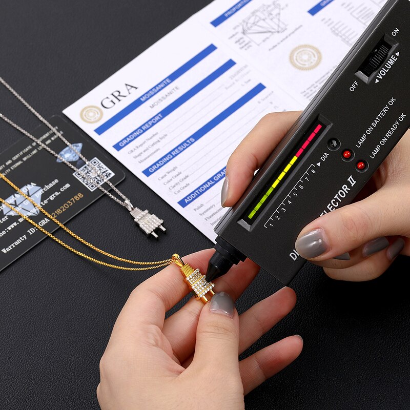 Moissanite Plug Pendant 100% 925 Sterling Silver