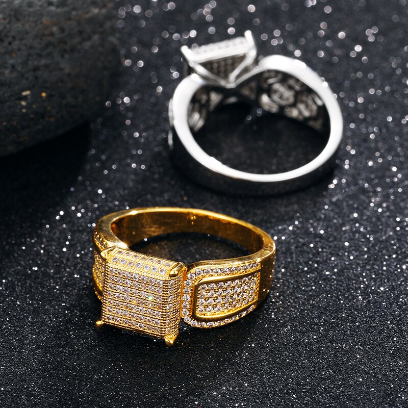 Iced Out Micro Pave Cubic Zircon Ring