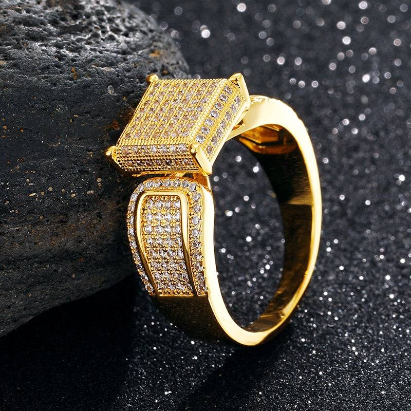 Iced Out Micro Pave Cubic Zircon Ring