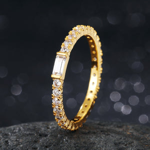 Cubic Zircon Charm Bridal Ring