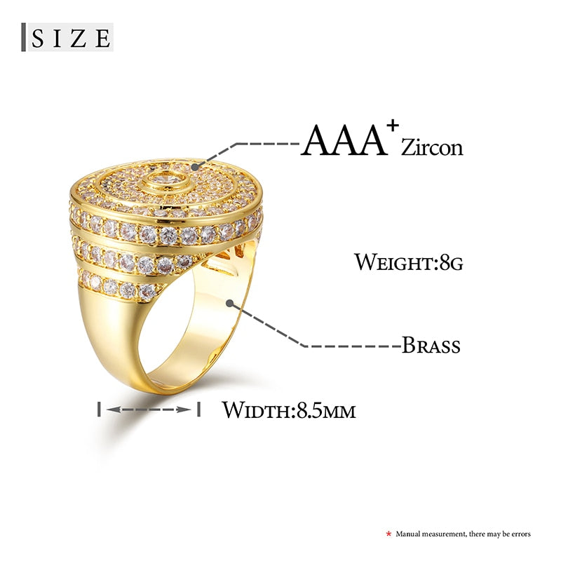 Cubic Zircon Luxury Exaggerated Ring