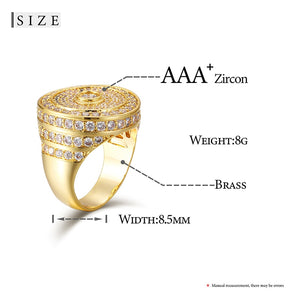 Cubic Zircon Luxury Exaggerated Ring