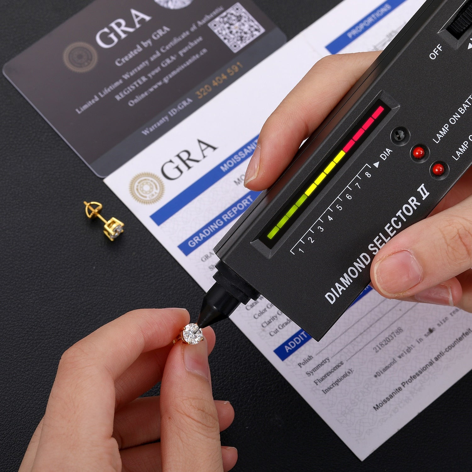 6.5mm 1 Carat D Color Moissanite Earrings 100% 925 Sterling Silver