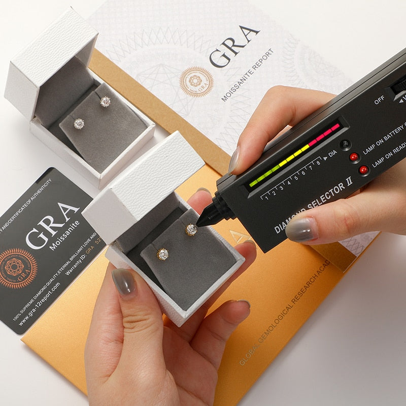 0.5ct Stud Snowflake Design Moissanite Earring 100% Stainless 925 Silver